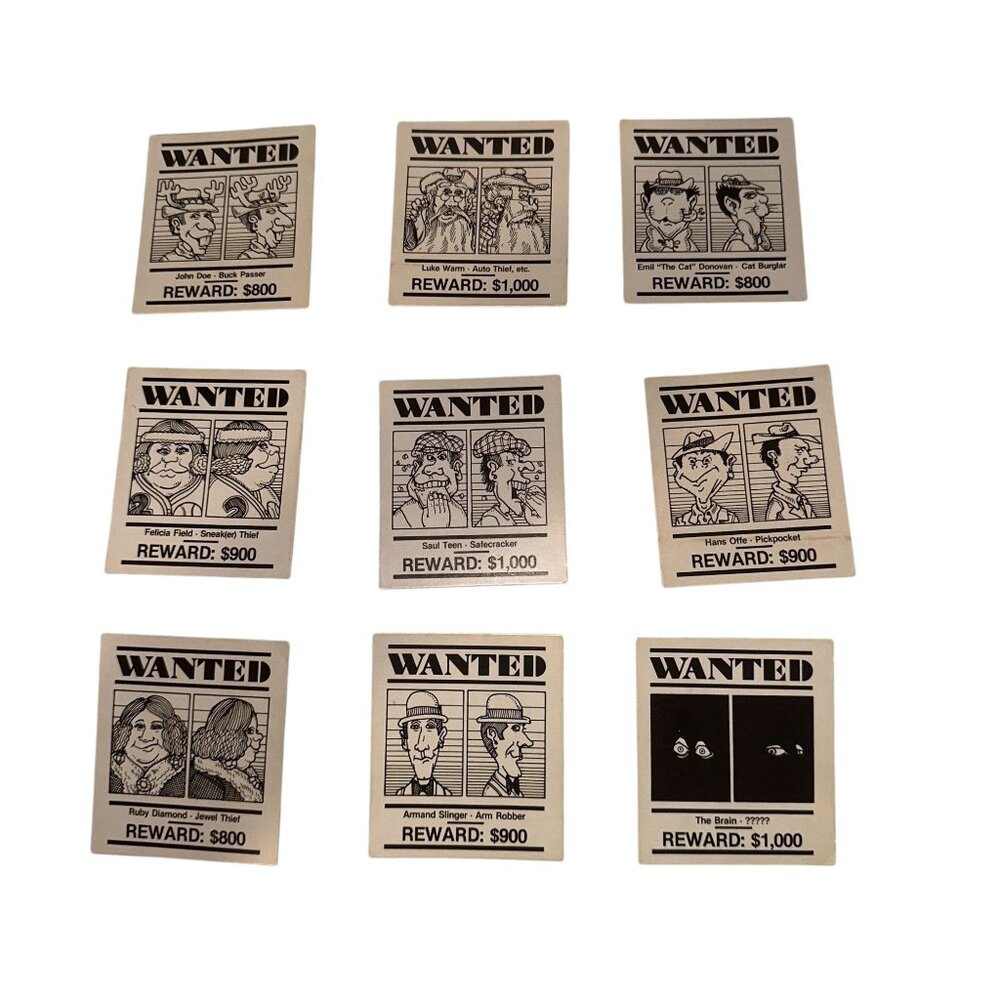 Vtg Parker Brothers Stop Thief Electronic Cops Robbers Board Game Wanted Cards